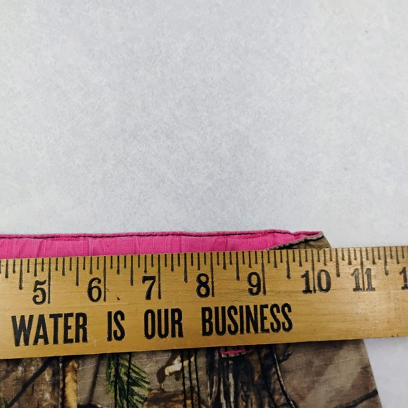 Carhartt Kids Girls Camo Cargo Pants RealTree Pink Stitching Size 6X. Inseam 14" - Picture 5 of 7